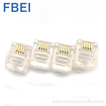 RJ11/12 connector 6P4C connector  6P4C plug